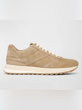 Men's Vince Edric Suede Casual Sneaker in Beige